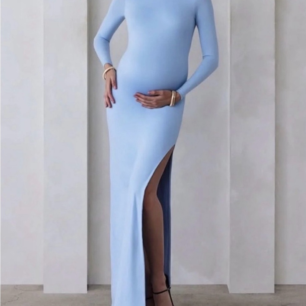 BUMPSUIT - The Monica Powder Blue Maternity Dress Size M